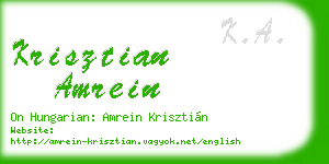 krisztian amrein business card