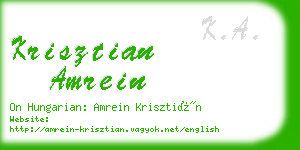 krisztian amrein business card